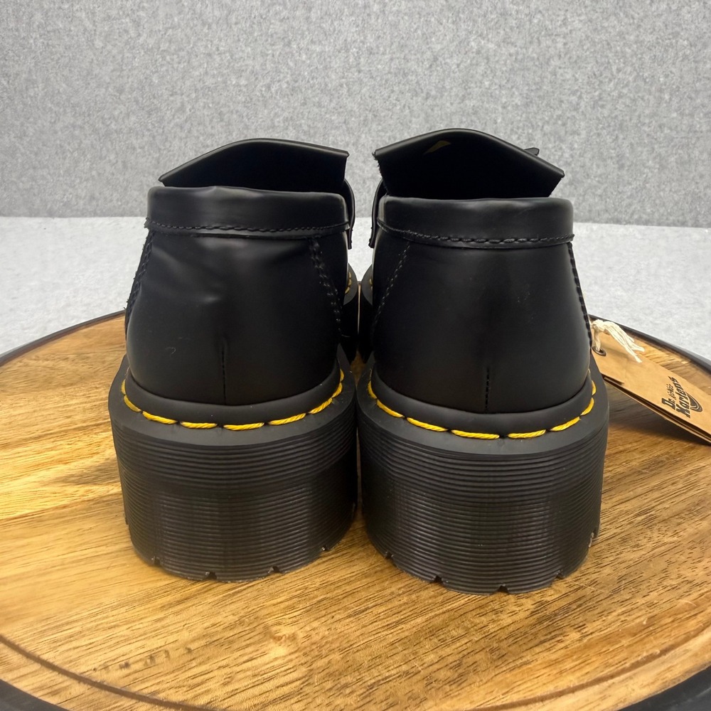 Dr. Martens Adrian Quad Tassel Loafers Black Smooth Leather Platform Shoes 9 - Picture 4 of 7